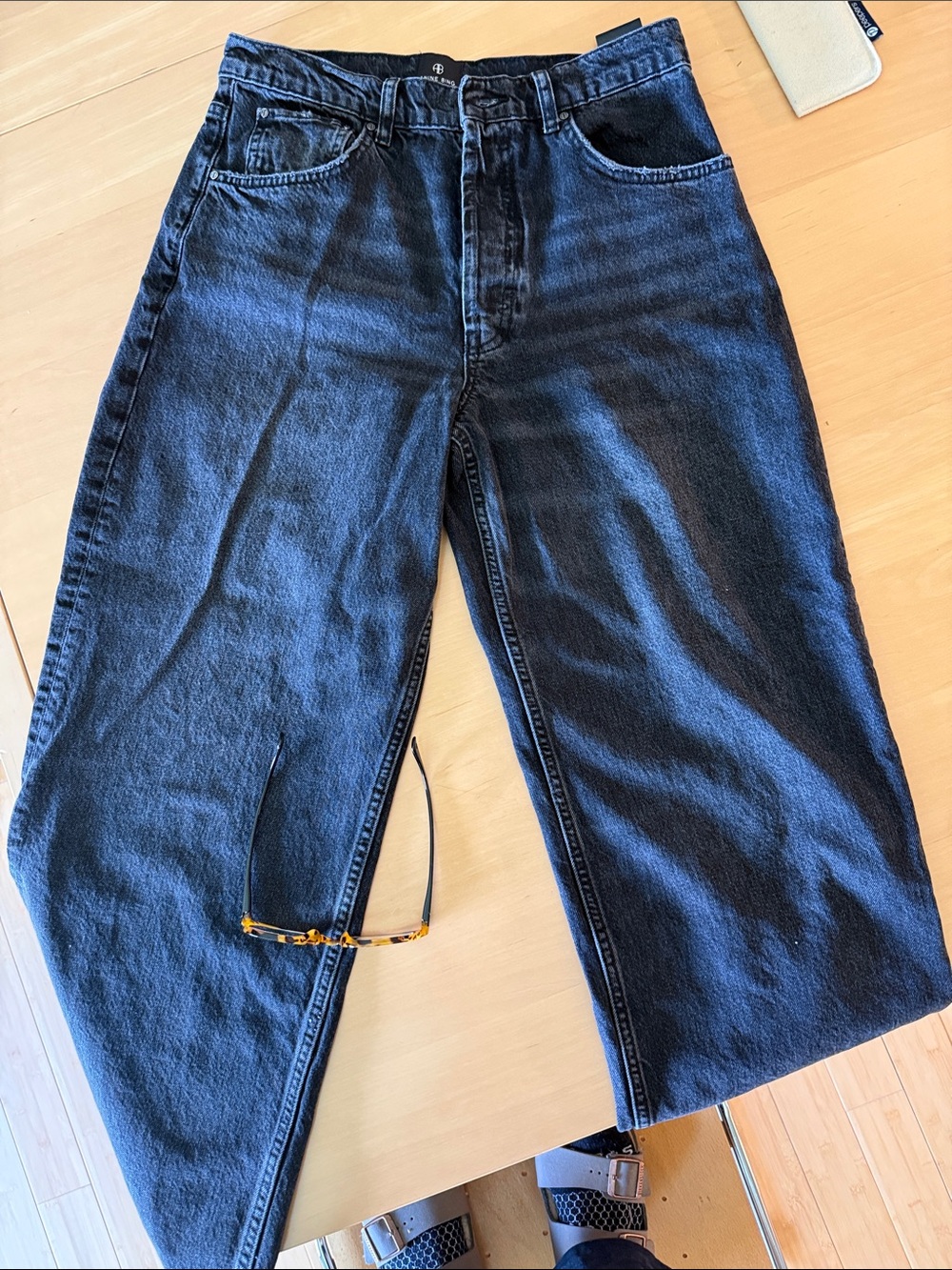 Men's Black Wide-Leg Jeans